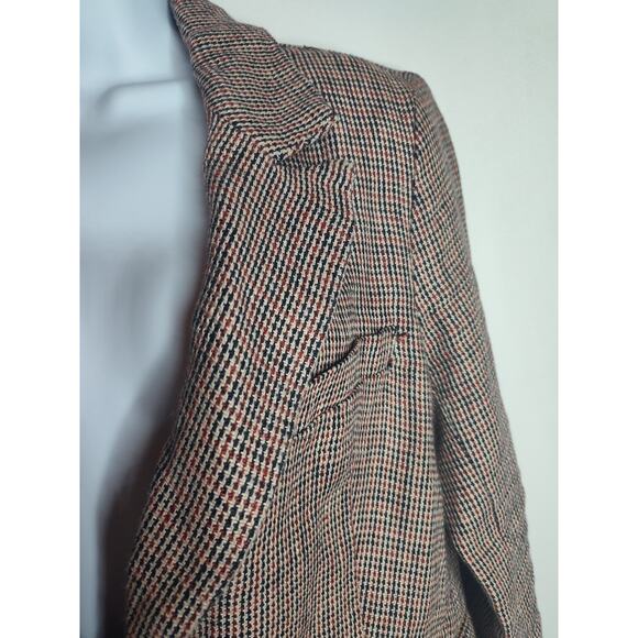 Free People Linen Blend Houndstooth Blazer size S - Picture 3 of 12